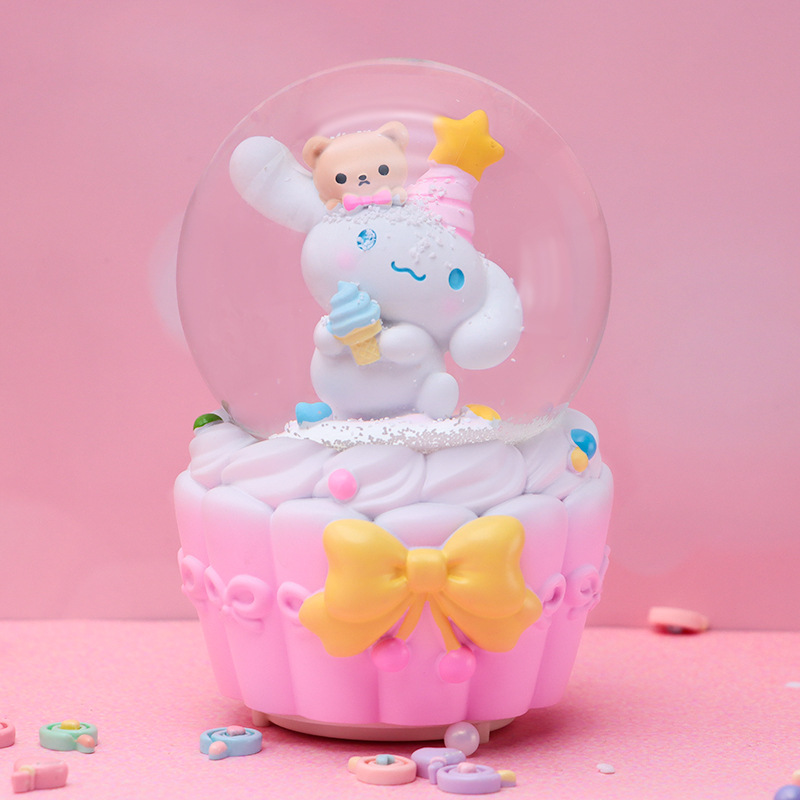 Romántico secreto bosque bola de cristal luminosa caja de música caballo blanco creativo decoración de escritorio de niña regalo de estudiante al por mayor