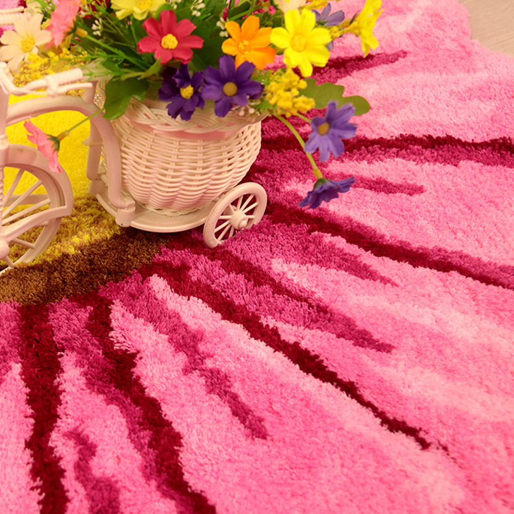 Felpa redonda simple crisantemo sala de estar pastoral fresca alfombra del hogar mecedora mesa de café sala de bodas chica estera de noche