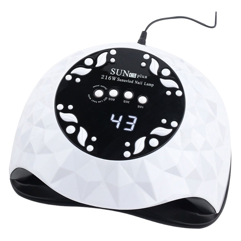 Lámpara de uñas de alta potencia Amazon de 216W, lámpara de fototerapia para uñas, secado rápido, lámpara de curado de gel para uñas de salón, lámpara de curado de esmalte de uñas, transfronteriza