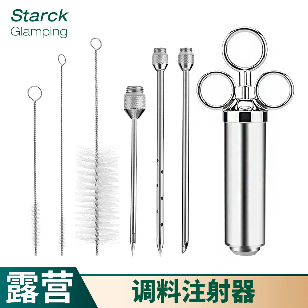 Наружная BBQ304 из нержавеющей стали приправа для мяса шприца индейки маринад насос для барбекю ароматизированный набор игл для трансграничных