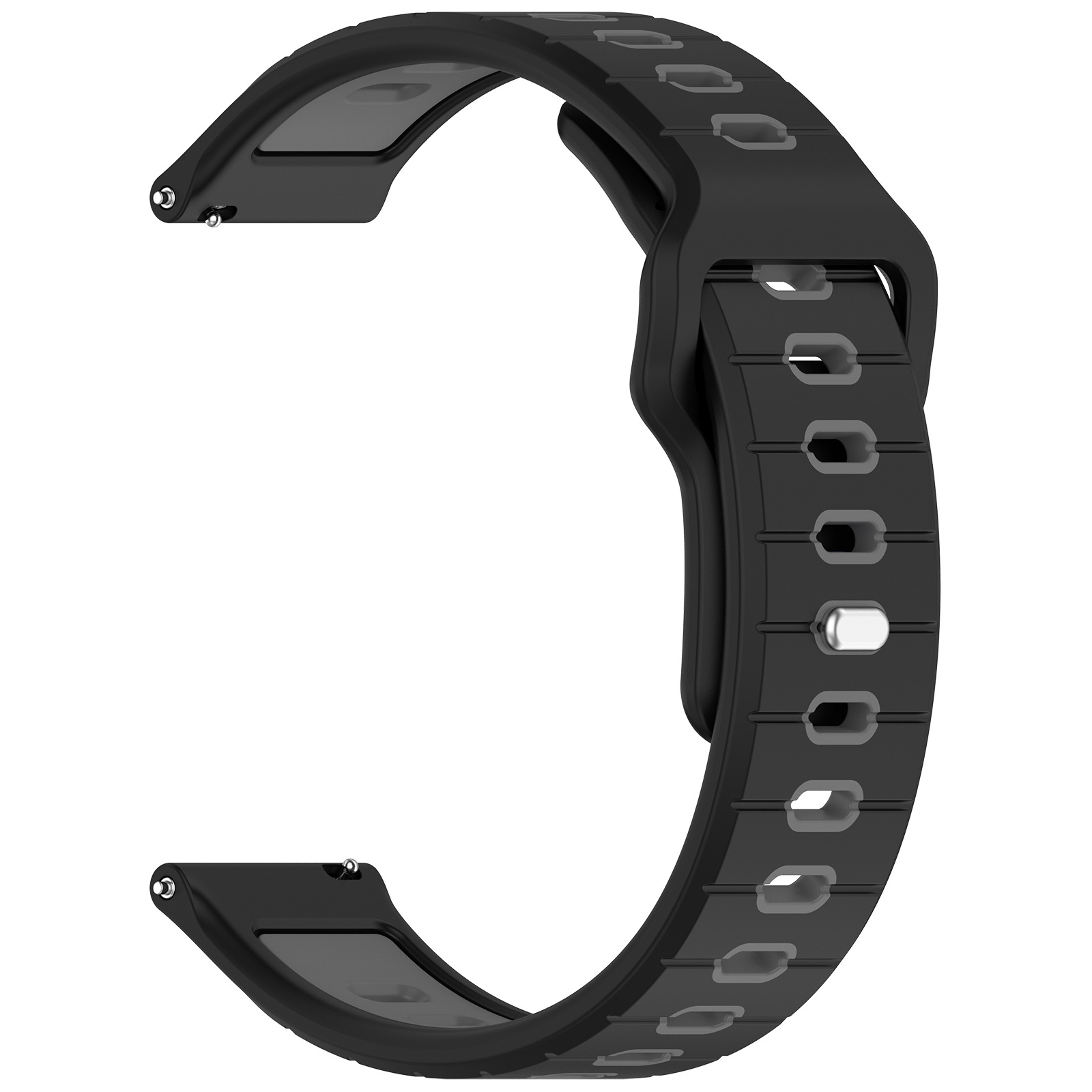 Suitable for Huami Amazfit Helio Strap silicone strap Active20/22MM horizontal two-color wrist strap 3