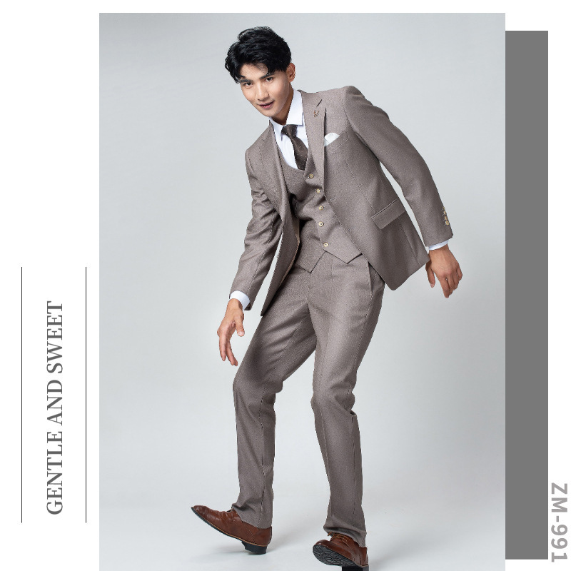 Suit Customization Groom Wedding Dress Tailor Slim-fit Business Men's Suit Hand-made Suit Customization