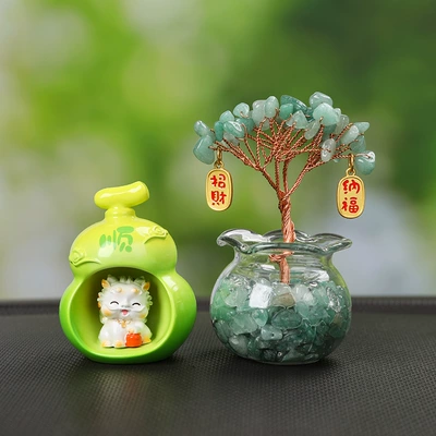 Car ornaments | Car Ornament Creative Car - gourd-pixiu-ornaments-d-green-money-tree