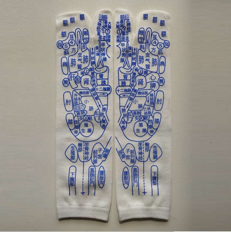 Net red two-toe average code wholesale stall acupoint socks shake sound fast hand explosions foot acupoint graphic stall socks