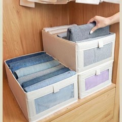 衣類収納ボックス 折りたたみ収納ボックス クローゼット 衣類 パンツ 分割整理ボックス 透明窓付き収納ボックス