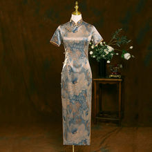 老上海旗袍2024年新款复古气质中国风连衣裙女日常可穿中长款夏季