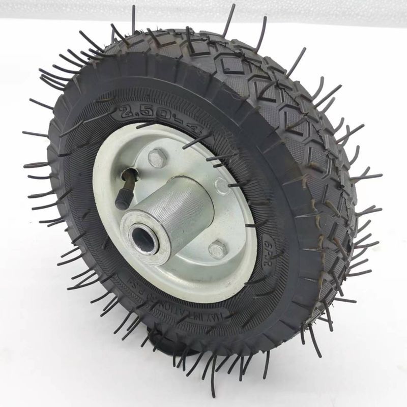 厂家2.50-4橡胶充气轮 手推车小型农业机发电机轮胎工具车8寸脚轮