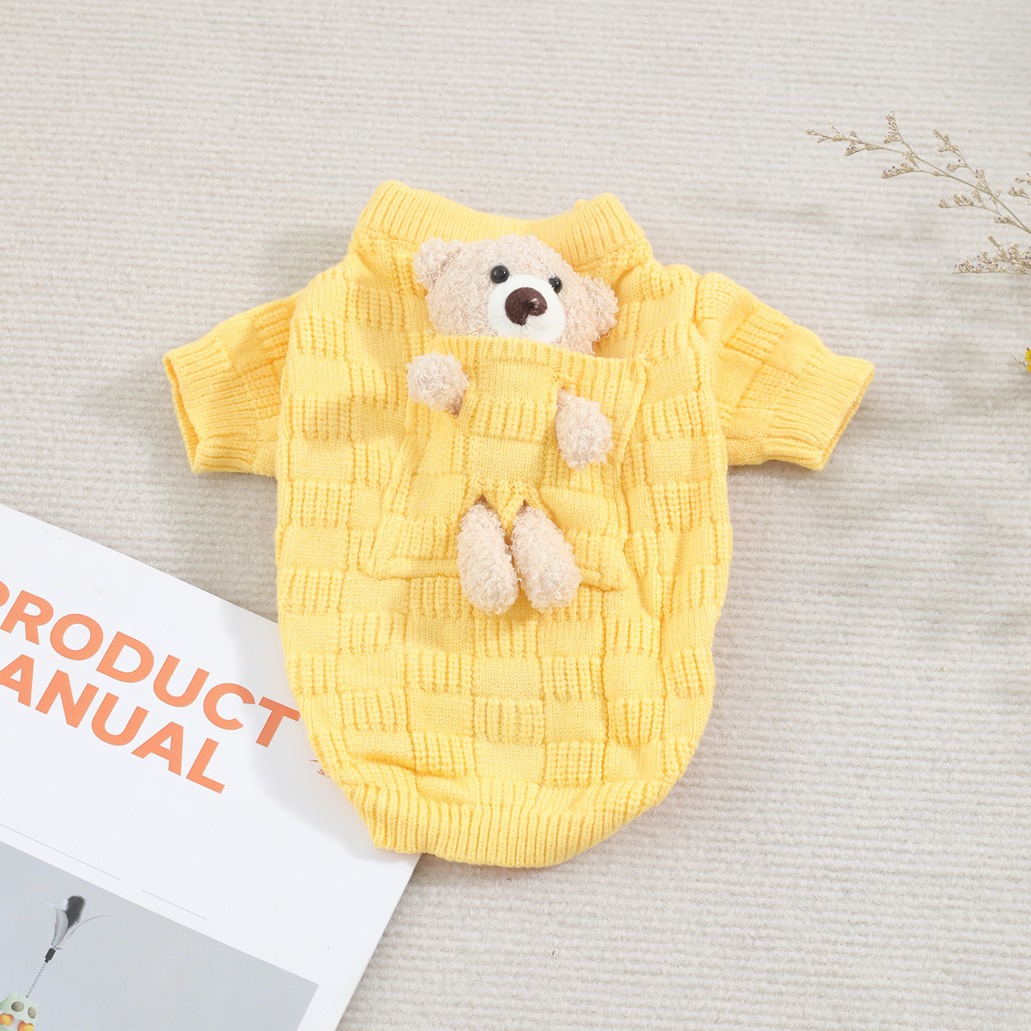 Z mascotas cachorro gato cachorro ropa de invierno grueso bolsillo oso suéter de dos piernas cachorro ropa de invierno cálida para mascotas