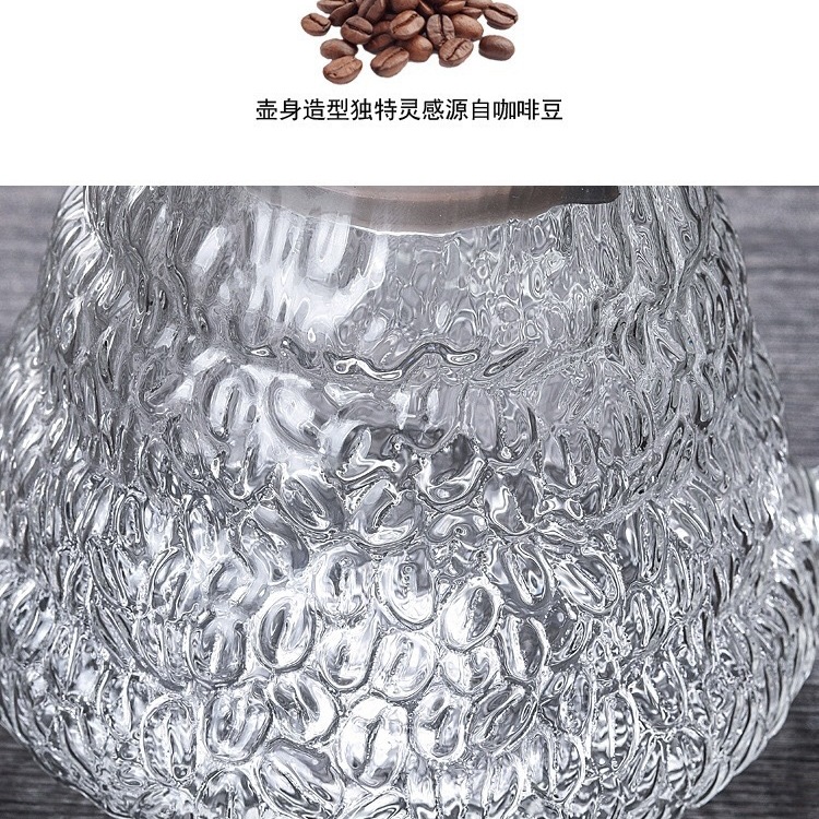 Nuevo conjunto de cafetera de café a mano, taza de filtro de escala doméstica V60 para compartir cafetera de café, cafetera de nubes de vidrio tipo goteo image 3