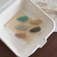 醋酸闪粉水滴发夹多彩亮片侧边夹简约气质精致对夹韩系少女氛围感