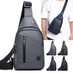Men's Crossbody Bag, Chest Bag with Large Capacity and Multifunctional Small Backpack Oxford Cloth Casual Unisex Shoulder Bag for Sports