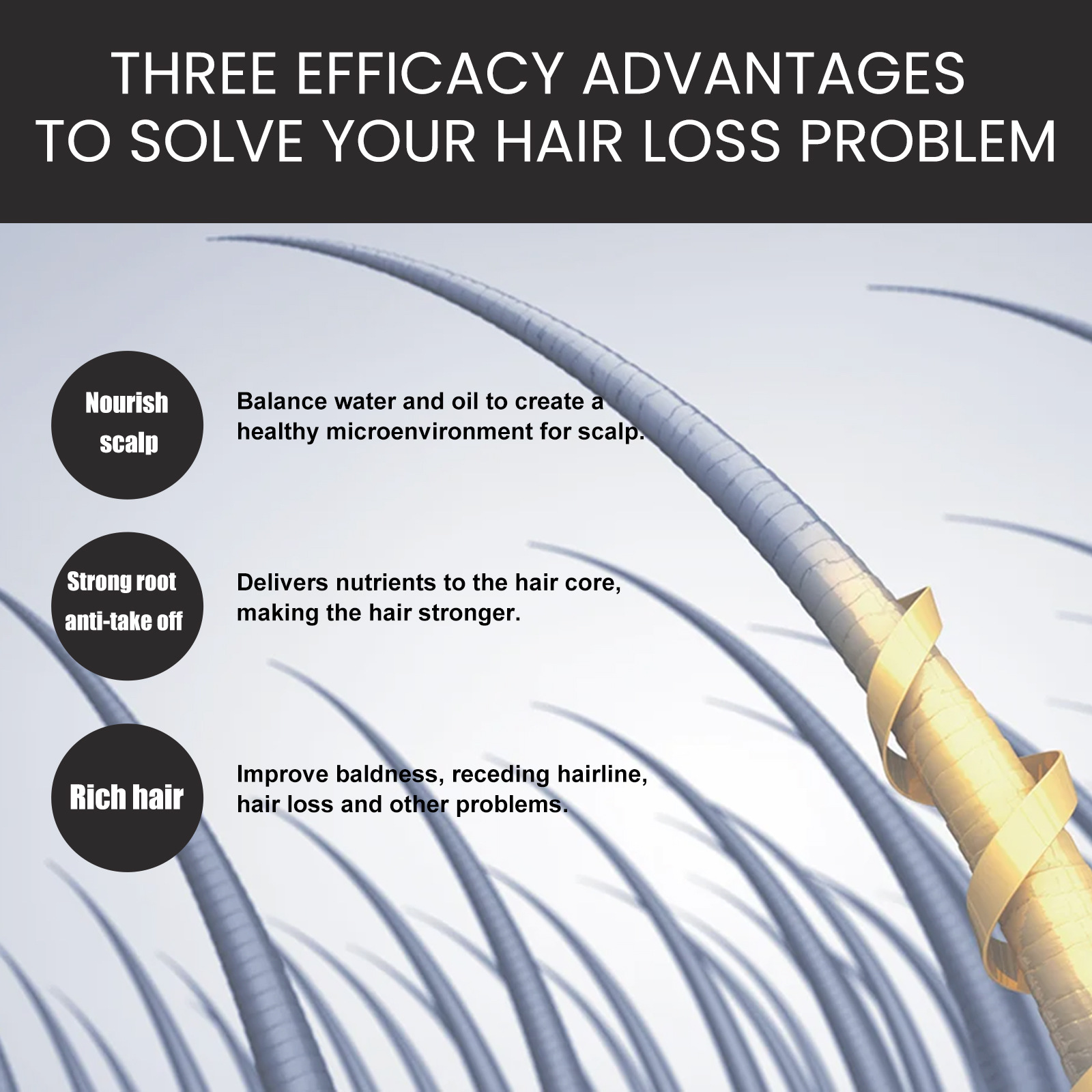 OUHOE Biotin Moisturizing Root Dense Repairing Hairline Strong and Firm Hair Essence_voghion.com