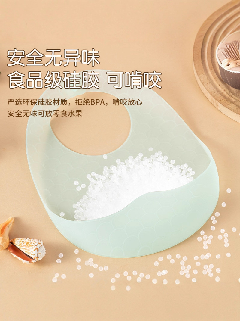 Alimentos para bebés de silicona baby bib bolsas de arroz tridimensionales ligeras baby bib impermeable toallas de saliva