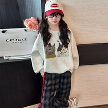 女童春秋套装2025新款中大童秋季韩系休闲卫衣儿童运动两件套外贸