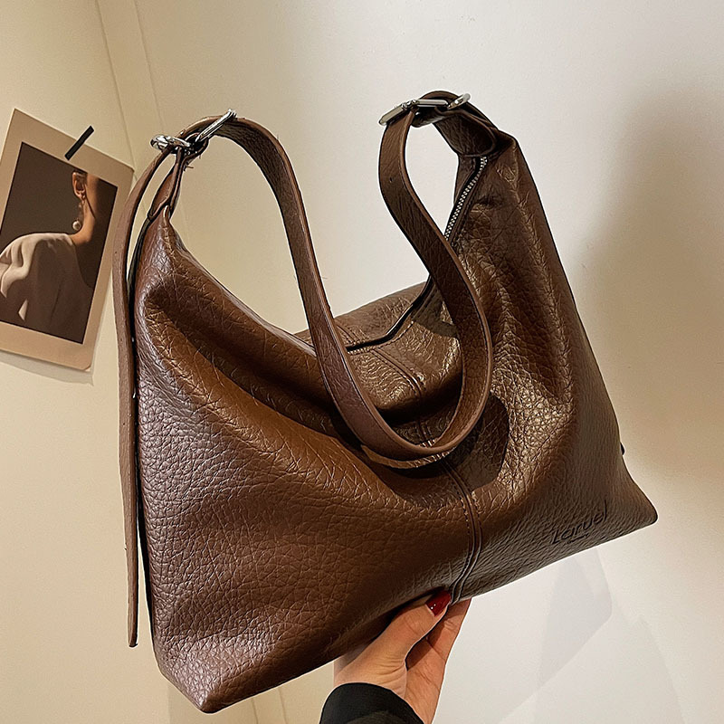Shengmi Large Capacity For Women New Versatile Simple Casual Shoulder Bag Dog Tooth Designer Pattern Tote_voghion.com