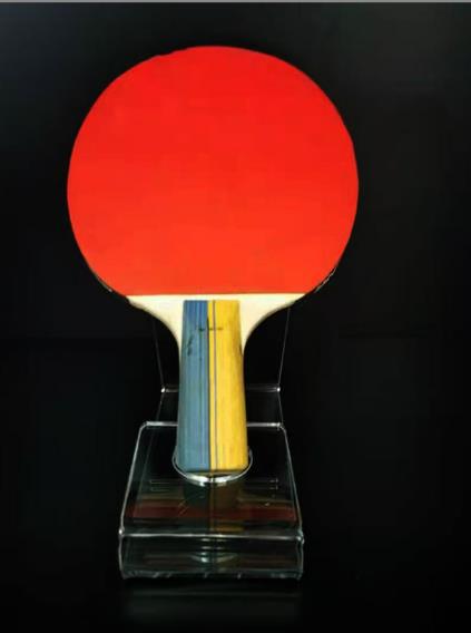 亚克力乒乓球拍展示架亚克力透明乒乓球底座球类球拍透明支撑架