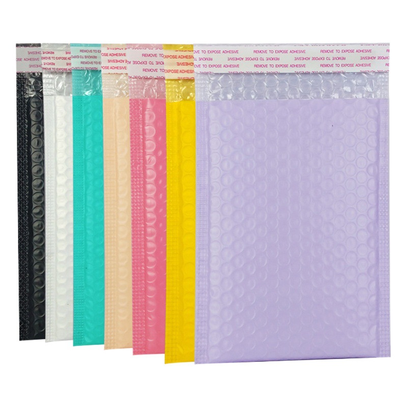 Bolsa de burbujas de color a prueba de golpes al por mayor bolsa de espuma coextruida púrpura bolsa de espuma impermeable bolsa de embalaje de ropa