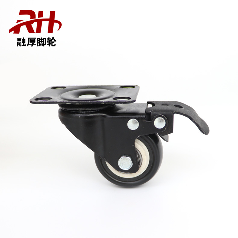 供应2寸金钻脚轮2寸金钻万向脚轮平底刹车脚轮 金钻刹车静音轮子