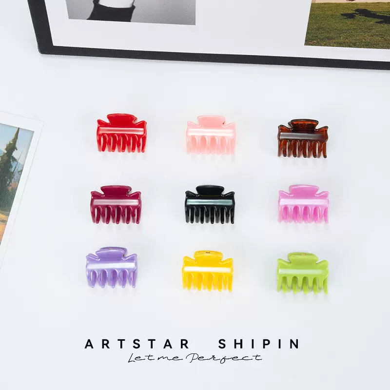 3CM小号黑色塑料小抓夹刘海碎发夹侧边发卡爪夹发饰头饰跨境货源