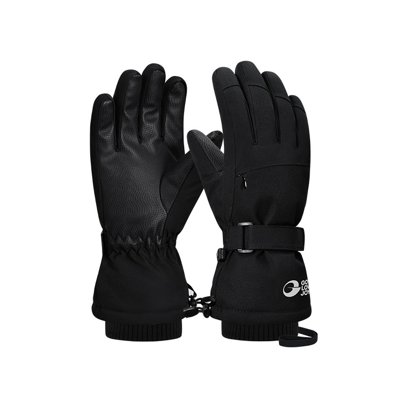Guantes de esquí profesionales de pantalla táctil monoplaza y doble placa para hombres y mujeres para montar motocicleta eléctrica impermeable, viento y frío, invierno más cálido