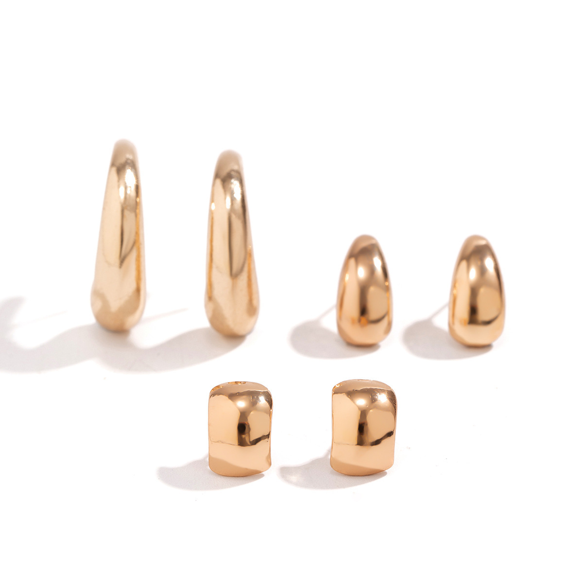 9g Weight Alloy Ear Needle Material Ear Cuffs, Ear Studs Classification 1 Set, 1 Pair Quantity Casual, Street Occasion CCB, Alloy Material Geometric Pattern All Seasons Season Women's Gender Polished Finish Plating Design Retro, Commute Style 1 Set 1 Pair Retro Commute Geometric Plating CCB Alloy Ear Cuffs Ear Studs 20