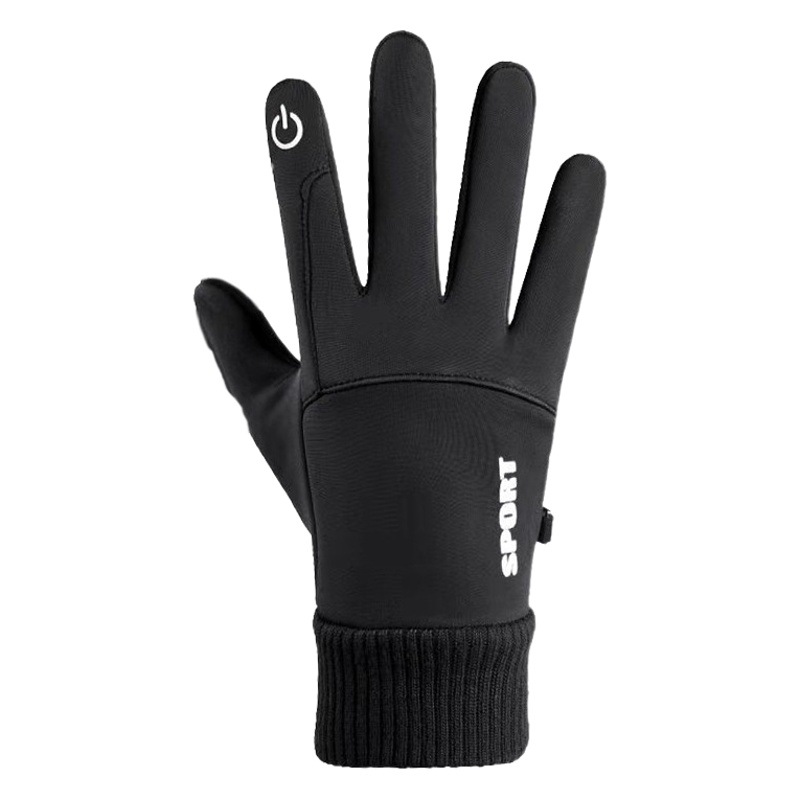 Guantes cálidos de invierno para hombres con pantalla táctil más terciopelo engrosado, impermeable, a prueba de viento, a prueba de frío y antideslizante, guantes de ciclismo en motocicleta al aire libre