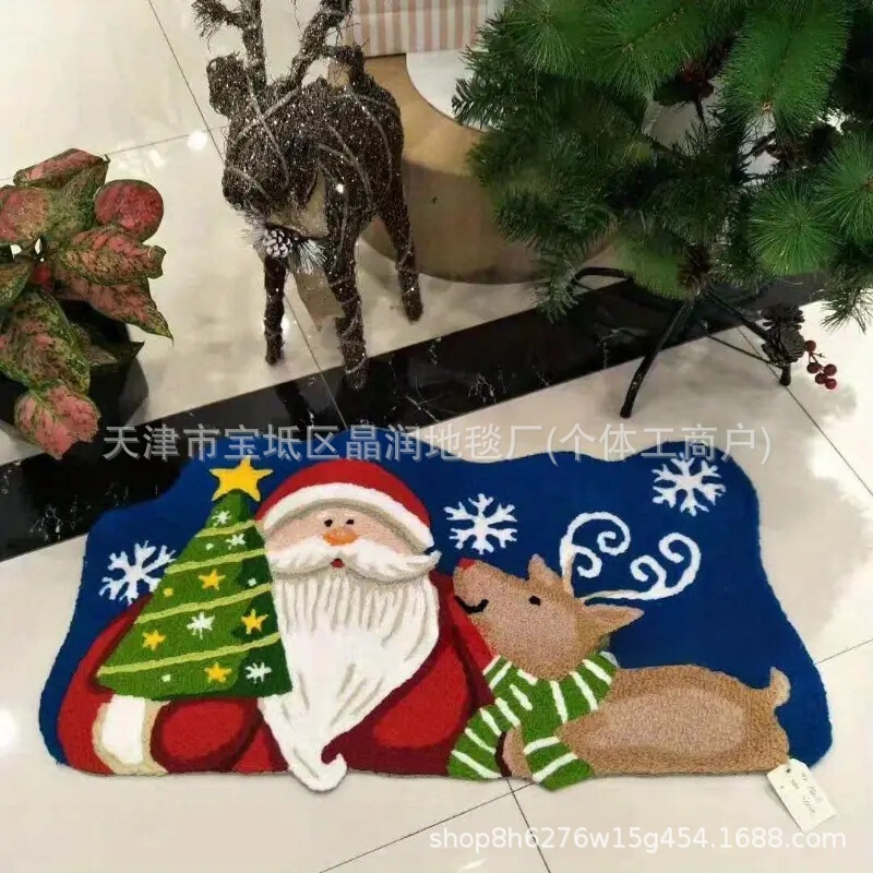 圣诞节TEMU亚马逊热销地垫家用入户门耐脏蹭脚垫卫生间吸水脚垫子|undefined