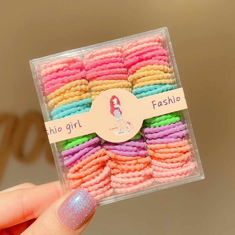 Fashion Multicolor Rubber Band Handmade Hair Tie 1 Set display picture 17