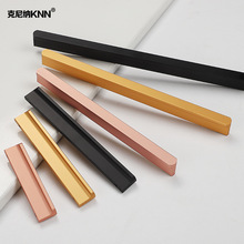 厂家直供黑色圆角衣柜加长拉手现代简约玫瑰金橱柜抽屉五金门把手