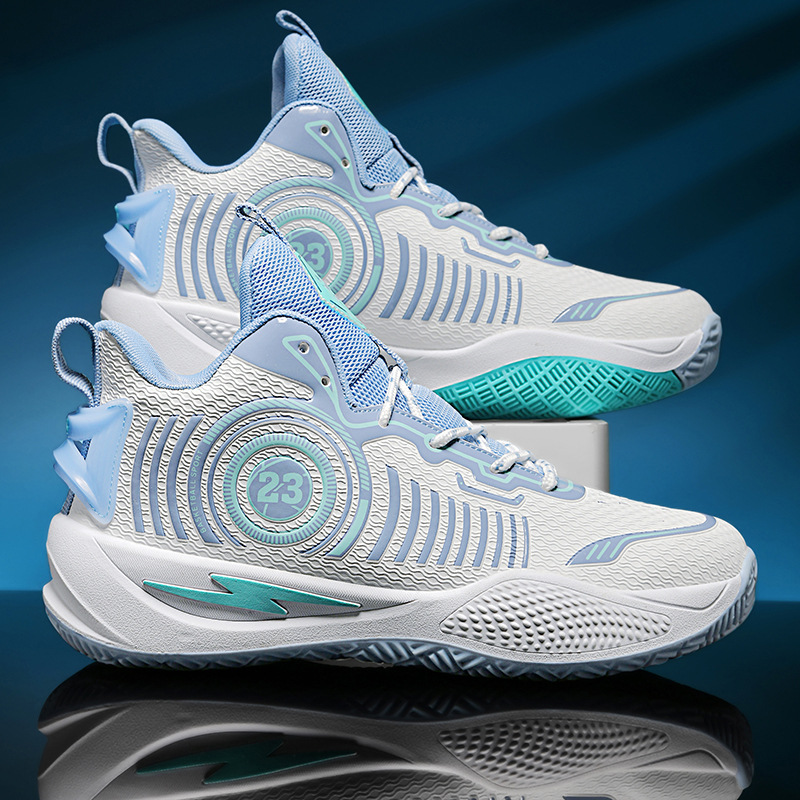 Zapatos de baloncesto de alto nivel transfronterizos, zapatos deportivos para estudiantes de primaria y secundaria, zapatos deportivos de fricción profesional con sonido. image 9