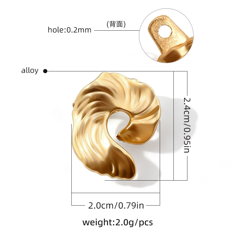 Nuevos botones de trajes de baño de playa transfronterizos metal dorado botones decorativos irregulares DIY accesorios de ropa maleta