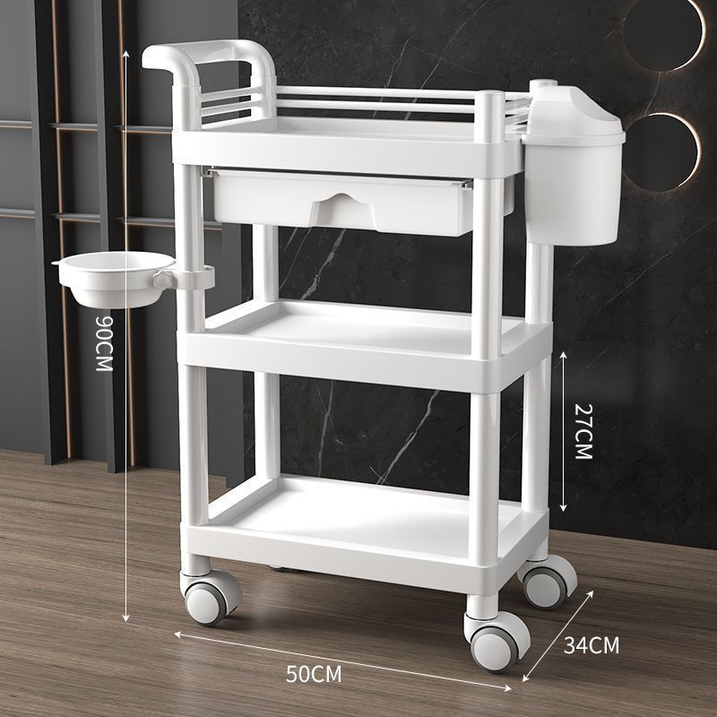 美容室専用トロリー、まつげ美容機器、手押しツールトロリー、歯科理学療法多層収納ラックトロリー|undefined