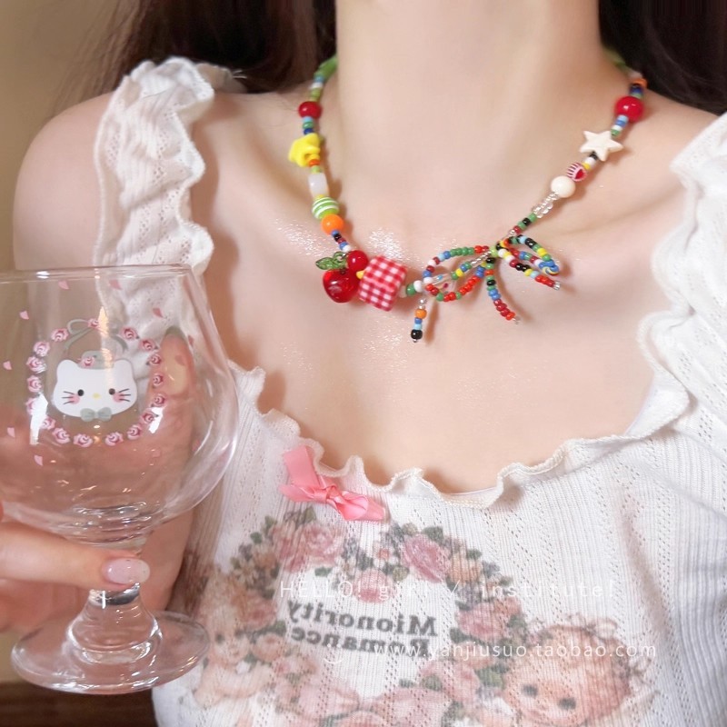 夏日多巴胺系列~彩色趣味项链甜酷女配饰韩系ins小众高级锁骨链|undefined