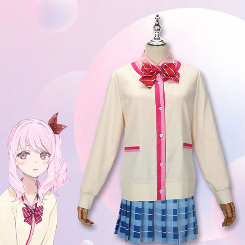 Project Seika Rikka Colorful Stage Cosplay Costume Seika Rikka C Costume School Uniform Women's Dress