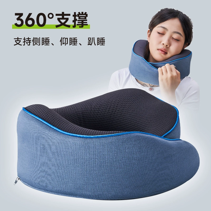 Портативная U-образная подушка для шеи из пеноматериала для путешествий на самолете, подушка для сна, оптом