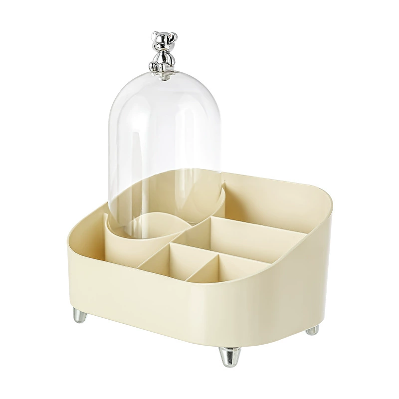 Cosmetic Organizer Storage Box, Dustproof Makeup Box, Multi-Compartment, 6 Color Options