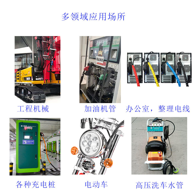 Cubierta protectora espiral ingeniería cubierta protectora espiral retardante de llama cubierta protectora tubo de agua de alta presión tubo espiral cubierta protectora del cable de freno