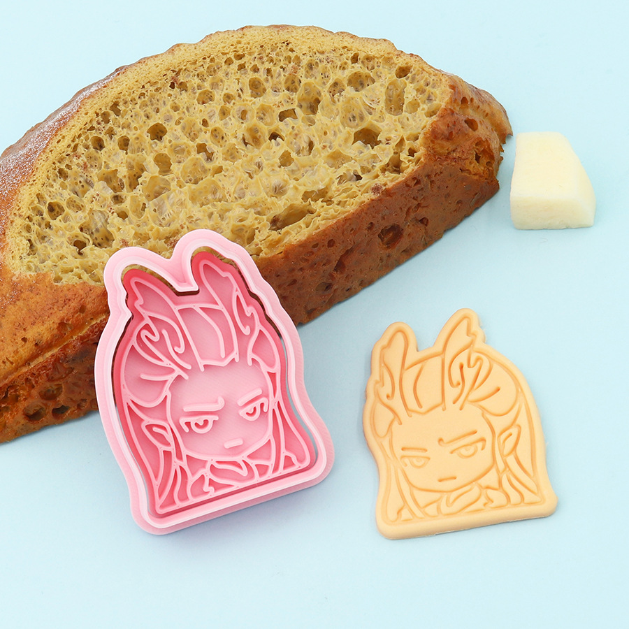 Molde de galletas de Nezha simulado, herramientas de repostería con diseños de dibujos animados de Ao Bing, Ao Guang, Shen Gongbao, Shijin y Bestia del Límite de la Emperatriz