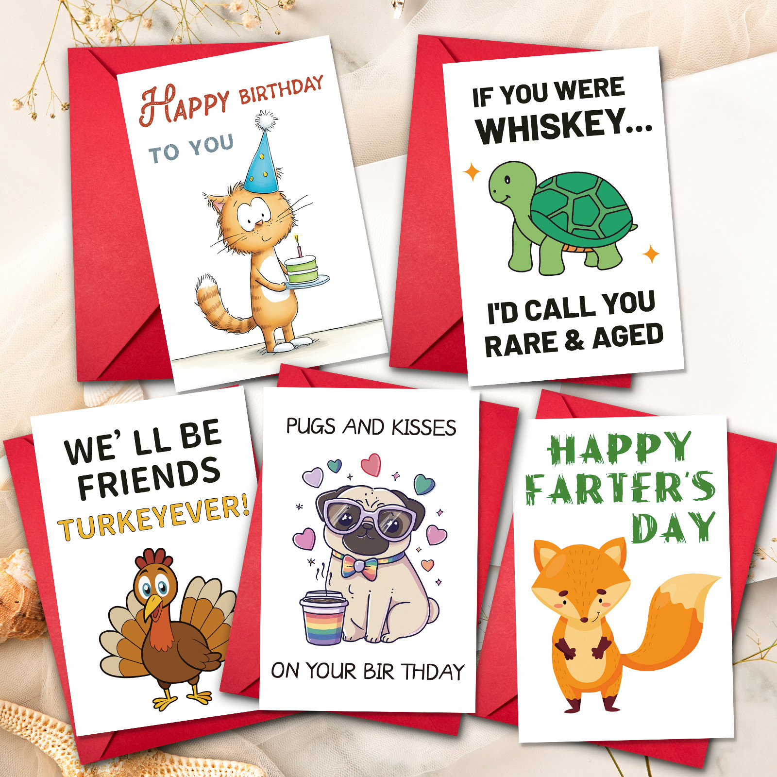 Funny cartoon cards