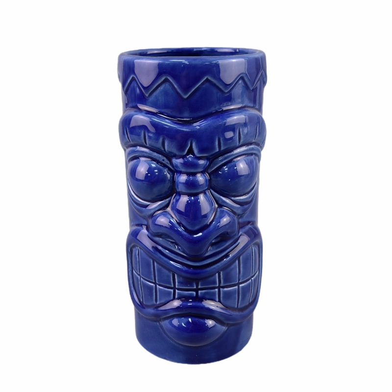 Barra americana Tiki taza hawaiana taza de cóctel de cerámica en relieve Tiki taza Zombie Copa transfronteriza en stock