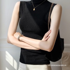 高领针织衫背心女款上衣春秋2025新款无袖西装内搭秋冬毛衣打底衫