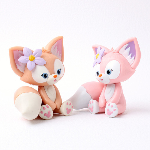 LinaBell figurine: Adorable Sitting Pose, Little Fox Cake Topper, Desk & Car Decor, Perfect Gift