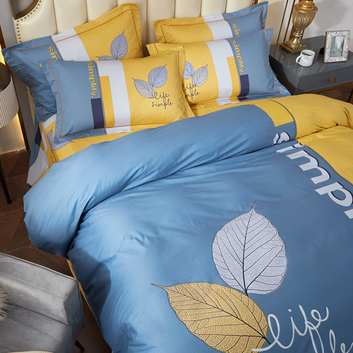 Pure cotton large print four-piece set pure cotton 60 cartoon count set bed sheet horse long-staple cotton bedding set 4-piece set