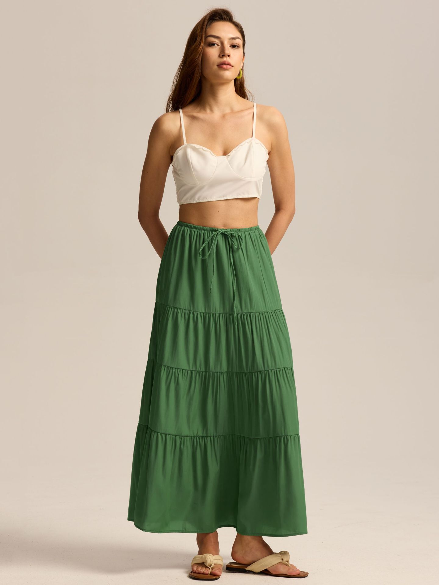 Women's A-Line Skirt Casual Simple Style Solid Color Maxi Long Dress Casual Daily display picture 53