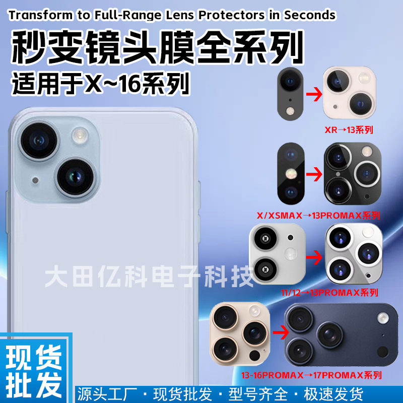 Suitable for X/11/12 Seconds to 15 Promax Seconds to Lens Xr Seconds to 13 Lens 16Pm Seconds to 17 Lens Film