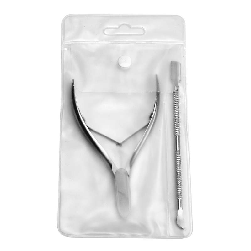 Fábrica al por mayor nueva piel muerta de acero tijeras cortaúñas traje de color titanio piel muerta cortaúñas de acero empujar tijeras de piel muerta