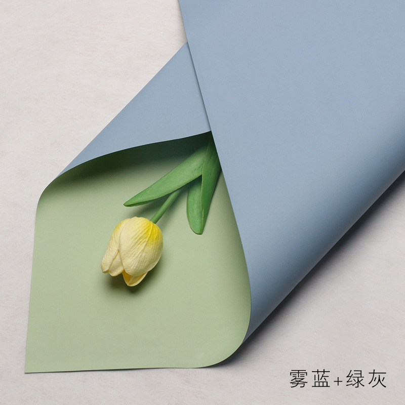 Huaxi Color sólido de doble cara Papel Ouya Material de embalaje de flores al por mayor Floristería Paquete de flores Material de flores Papel de embalaje de ramo