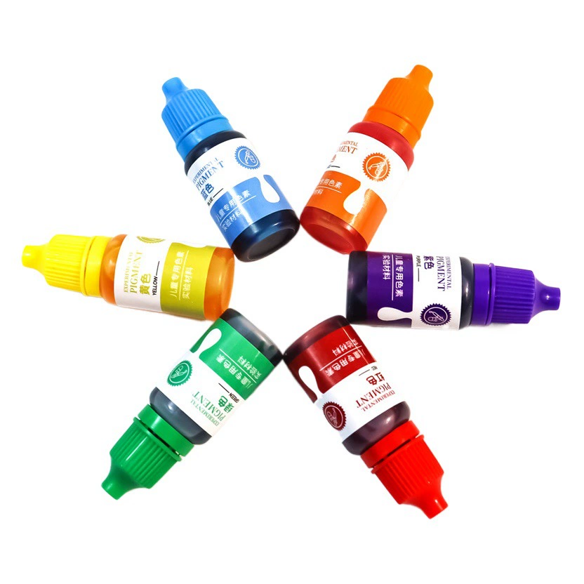 10 мл пищевых красителей для детских научных экспериментов, для лепки из глины, слайма, кристаллической глины, пигмент для творчества, развивающий