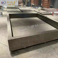 水磨石休闲吧台 预制水磨石接待前台工厂定制 大型清水混凝土台面