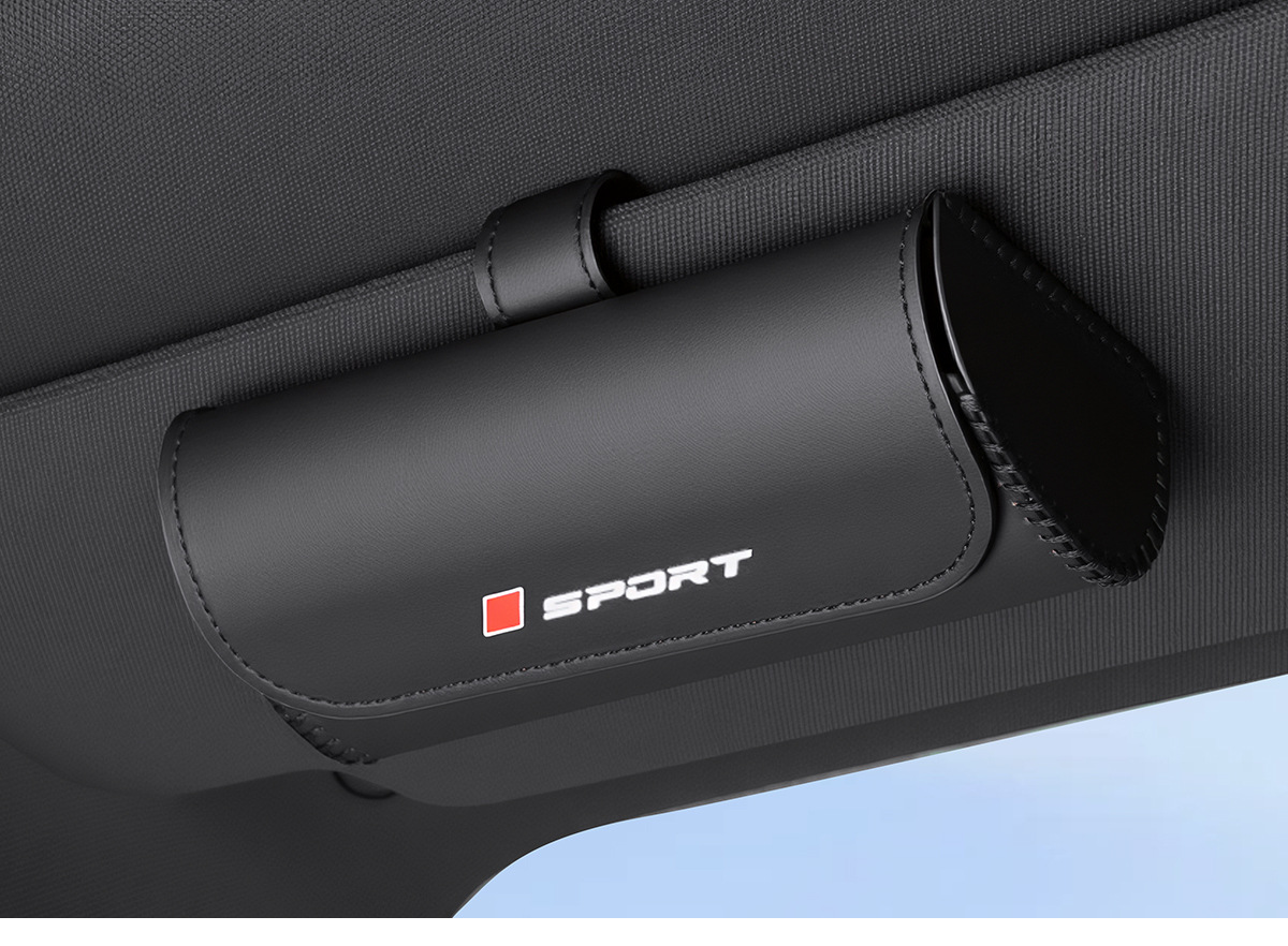 A Must-Have In-Car Accessory: a Hand-Stitched Leather Universal Car Sun Visor Glasses Storage Box with a Premium Feel